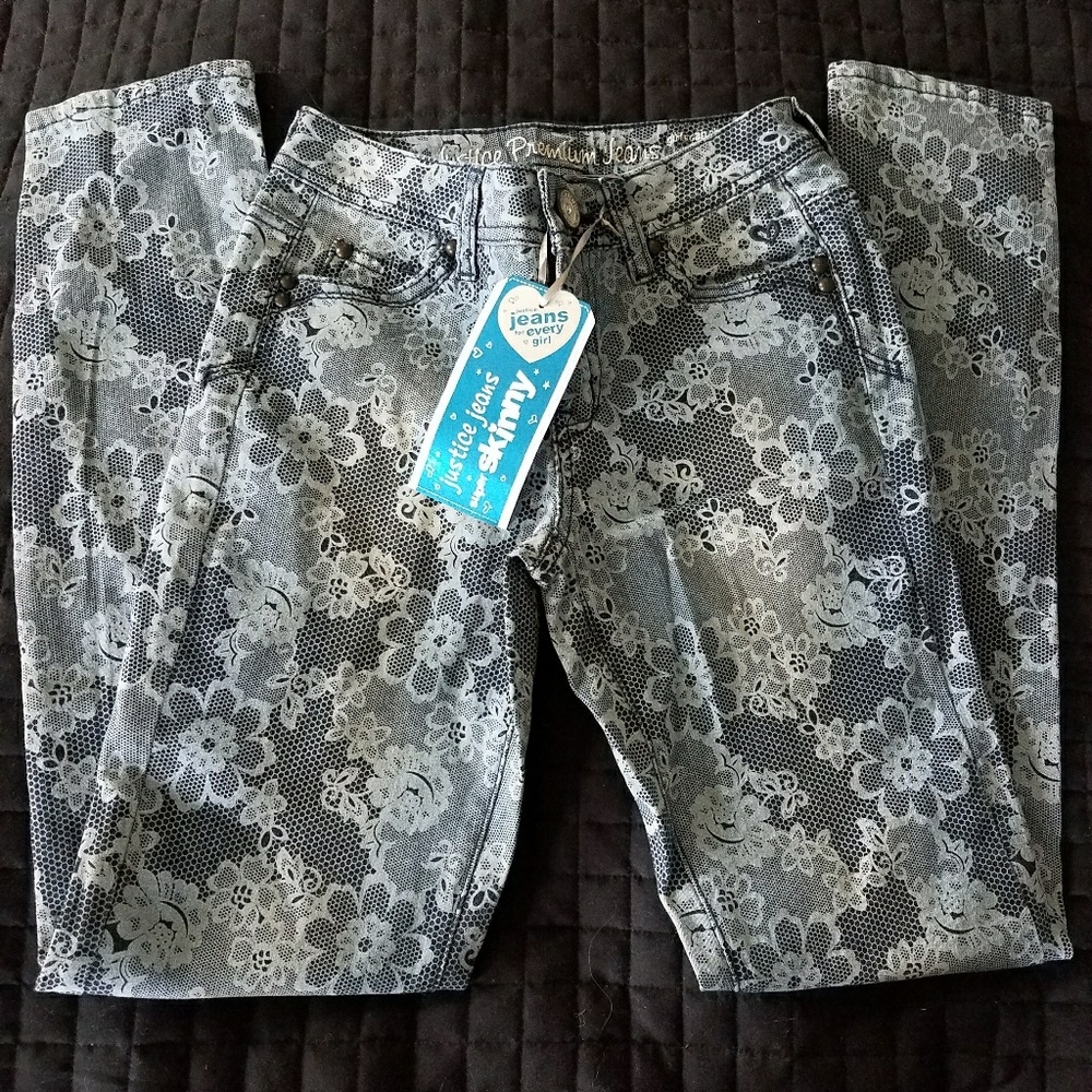 Justice super skinny simply low jeans